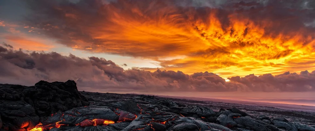 Mount Kilauea lava flow