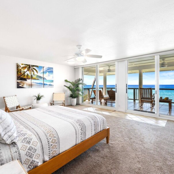 Master bedroom with views