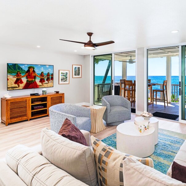 Living Room with ocean view